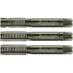 Walter-Prototyp - M4x0.70 Metric, 3 Flute, Modified Bottoming & Plug, Nitride/Oxide Finish, Cobalt Tap Set - Right Hand Cut, 45mm OAL, 0.4331" Thread Length, 6HX Class of Fit, Series 30016 - Eagle Tool & Supply