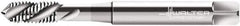 Walter-Prototyp - M10x1.50 Metric 3 Flute 6H Modified Bottoming Spiral Flute Tap - Cobalt, Bright Finish, 100mm OAL, Left Hand Flute, Left Hand Thread, Series P205198 - Eagle Tool & Supply