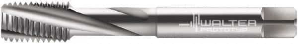 Walter-Prototyp - M12x1.75 Metric 4 Flute 6H Modified Bottoming Spiral Flute Tap - Cobalt, Bright Finish, 110mm OAL, Right Hand Flute, Right Hand Thread, Series 2046210 - Eagle Tool & Supply