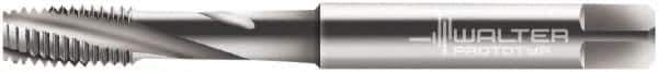 Walter-Prototyp - M8x1.25 Metric 3 Flute 6H Modified Bottoming Spiral Flute Tap - Cobalt, Bright Finish, 90mm OAL, Right Hand Flute, Right Hand Thread, Series 2041210 - Exact Industrial Supply