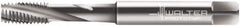 Walter-Prototyp - M5x0.80 Metric 3 Flute 6H Modified Bottoming Spiral Flute Tap - Cobalt, Bright Finish, 70mm OAL, Right Hand Flute, Right Hand Thread, Series 2041210 - Eagle Tool & Supply