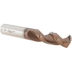 Walter-Titex - 1/2" 130° Parabolic Flute Cobalt Screw Machine Drill Bit - AlCrN Finish, Right Hand Cut, 51mm Flute Length, 102mm OAL, Conical+U Point, Straight Shank - Eagle Tool & Supply