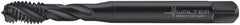 Walter-Prototyp - M8x1.25 Metric 3 Flute 6H Modified Bottoming Spiral Flute Tap - Cobalt, Oxide Finish, 90mm OAL, Right Hand Flute, Right Hand Thread, Series 7051773 - Exact Industrial Supply