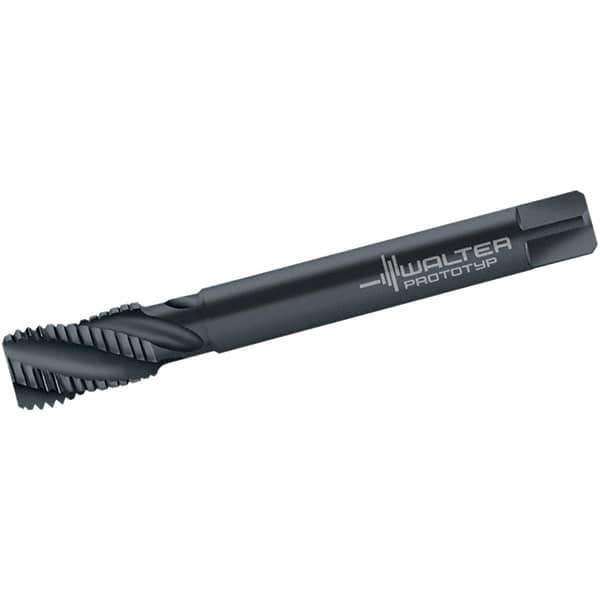 Walter-Prototyp - 1-1/8 - 8 UN 4 Flute 3B Modified Bottoming Spiral Flute Tap - Cobalt, Oxide Finish, 180mm OAL, Right Hand Flute, Right Hand Thread, Series M225532 - Eagle Tool & Supply