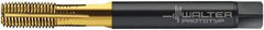 Walter-Prototyp - 3/8-16 UNC 2B Modified Bottoming Thread Forming Tap - Cobalt, TiN Finish, 100mm OAL, 19.99mm Thread Length, Right Hand Thread, Series ACP2261745 - Eagle Tool & Supply