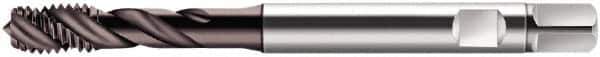 Walter-Prototyp - M8x1.25 Metric 3 Flute 6HX Modified Bottoming Spiral Flute Tap - Cobalt, Hardlube Finish, 90mm OAL, Right Hand Flute, Right Hand Thread, Series S2051312 - Eagle Tool & Supply