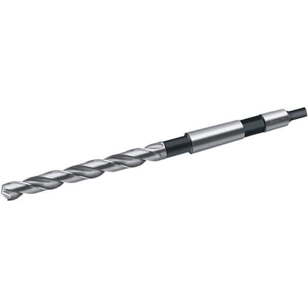 Walter-Titex - 14.25mm, 2MT 130° Point Cobalt Taper Shank Drill Bit - Bright Finish, 114mm Flute Length, 212mm OAL, Spiral Flute, Series A4244 - Eagle Tool & Supply