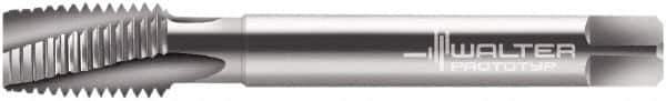 Walter-Prototyp - M6x1.00 Metric 3 Flute 6H Plug Spiral Flute Tap - Cobalt, Bright Finish, 80mm OAL, Right Hand Flute, Right Hand Thread, Series 20461 - Exact Industrial Supply