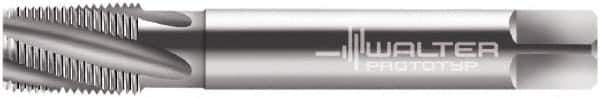 Walter-Prototyp - 3/8-18 NPT, 15° Helix, 5 Flutes, Modified Bottoming Chamfer, Bright Finish, Cobalt, Spiral Flute Pipe Tap - Right Hand Flute, 0.6299" Shank Diam, 0.7874" Thread Length, 0.4724" Square Size, Series 25467 - Eagle Tool & Supply