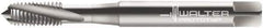 Walter-Prototyp - #1-64 UNC 3 Flute 2B Modified Bottoming Spiral Flute Tap - Cobalt, Bright Finish, 45mm OAL, Right Hand Flute, Right Hand Thread, Series 22410 - Eagle Tool & Supply