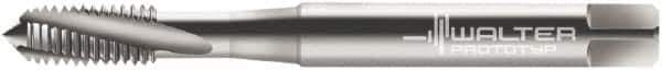 Walter-Prototyp - #10-24 UNC 3 Flute 2B Modified Bottoming Spiral Flute Tap - Cobalt, Bright Finish, 70mm OAL, Right Hand Flute, Right Hand Thread, Series 22410 - Exact Industrial Supply