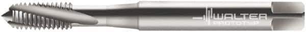 Walter-Prototyp - M4x0.50 Metric Fine 3 Flute 6H Modified Bottoming Spiral Flute Tap - Cobalt, Bright Finish, 63mm OAL, Right Hand Flute, Right Hand Thread, Series 21410 - Eagle Tool & Supply