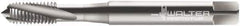 Walter-Prototyp - M4x0.50 Metric Fine 3 Flute 6H Modified Bottoming Spiral Flute Tap - Cobalt, Bright Finish, 63mm OAL, Right Hand Flute, Right Hand Thread, Series 21410 - Eagle Tool & Supply