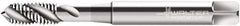 Walter-Prototyp - M8x1.00 Metric Fine 3 Flute 6H Modified Bottoming Spiral Flute Tap - Cobalt, Bright Finish, 90mm OAL, Right Hand Flute, Right Hand Thread, Series P21519 - Eagle Tool & Supply