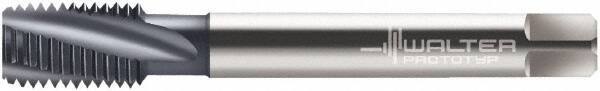 Walter-Prototyp - M14x1.50 Metric Fine 4 Flute 6H Modified Bottoming Spiral Flute Tap - Cobalt, TiCN Finish, 100mm OAL, Right Hand Flute, Right Hand Thread, Series 2146006 - Eagle Tool & Supply