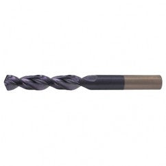 #13 RHS / RHC HSS-CO 8% (M42) 135 Degree Split Point Q-Cobalt Wide Land Parabolic Drill - TiAlN - Eagle Tool & Supply