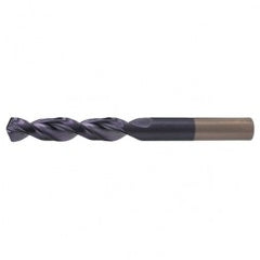 #23 RHS / RHC HSS-CO 8% (M42) 135 Degree Split Point Q-Cobalt Wide Land Parabolic Drill - TiAlN - Eagle Tool & Supply