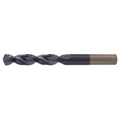 #36 RHS / RHC HSS-CO 8% (M42) 135 Degree Split Point Q-Cobalt Wide Land Parabolic Drill - TiAlN - Exact Industrial Supply