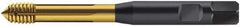 Walter-Prototyp - M6x1.00 Metric 6HX Modified Bottoming Thread Forming Tap - Cobalt, TiN Finish, 80mm OAL, 6mm Thread Length, Right Hand Thread, Series S2061345 - Eagle Tool & Supply
