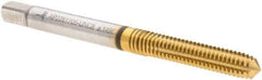 Walter-Prototyp - #8-32 UNC 2B Modified Bottoming Thread Forming Tap - Cobalt, TiN Finish, 2-1/8" OAL, 15.01mm Thread Length, Right Hand Thread, Series AP2261705 - Eagle Tool & Supply