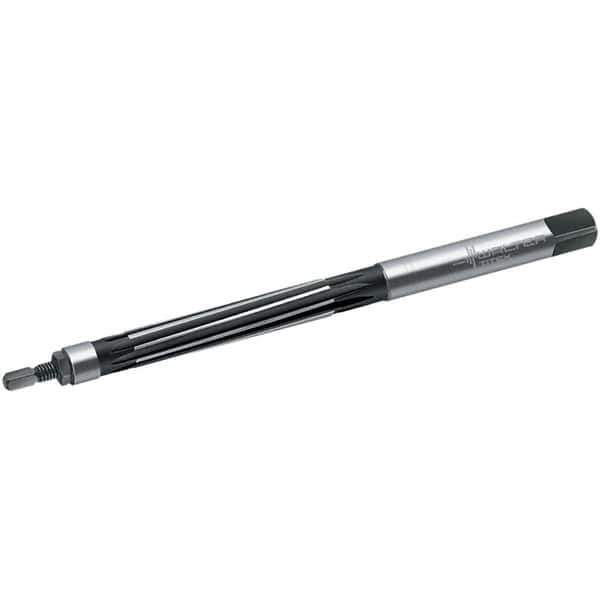 Walter-Titex - 0.7087" Reamer Diam, Straight Shank, 68mm Flute Length, Hand Expansion Reamer - Spiral Flute, 7.4" OAL, Left Hand Spiral, Right Hand Cut, High Speed Steel - Eagle Tool & Supply