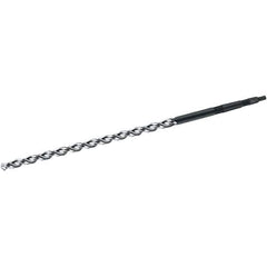 Walter-Titex - 10.5mm, 1MT 130° Point High Speed Steel Taper Shank Drill Bit - Bright/Oxide Finish, 235mm Flute Length, 360mm OAL, Parabolic Flute, Series A4722 - Eagle Tool & Supply