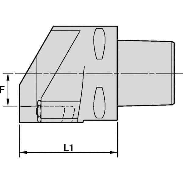 Kennametal - EG-P-GUP, EG-U-GUN, EG-U-GUP, ER-P-GUP, ER-U-GUN, ER-U-GUP Insert, 73.5mm Head Length, Modular Grooving Blade Holder Head - Left Hand Cut, System Size PSC80, Through Coolant, Series Beyond Evolution - Eagle Tool & Supply