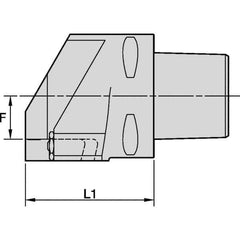 Kennametal - EG-P-GUP, EG-U-GUN, EG-U-GUP, ER-P-GUP, ER-U-GUN, ER-U-GUP Insert, 73.5mm Head Length, Modular Grooving Blade Holder Head - Left Hand Cut, System Size PSC80, Through Coolant, Series Beyond Evolution - Eagle Tool & Supply