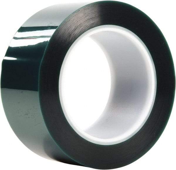 3M - 3" Wide x 72 Yd Long Green Polyester Film Masking Tape - Series 8992, 3.2 mil Thick - Eagle Tool & Supply