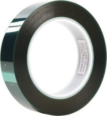 3M - 1-1/2" Wide x 72 Yd Long Green Polyester Film Masking Tape - Series 8992, 3.2 mil Thick - Eagle Tool & Supply