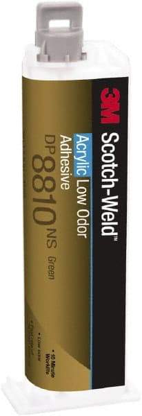 3M - 45 mL Cartridge Two Part Acrylic Adhesive - 10 min Working Time, Series DP8810NS - Eagle Tool & Supply