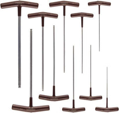 Paramount - 10 Piece T-Handle Cushion Grip Ball End Hex Key Set - Hex Range 3/32 to 3/8", Protanium High Torque Steel - Eagle Tool & Supply