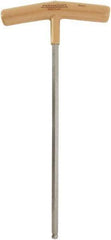 Paramount - 8mm Hex, T-Handle Cushion Grip, Ball End Hex Key - 11-13/64" OAL, Protanium High Torque Steel, Metric System of Measurement - Eagle Tool & Supply