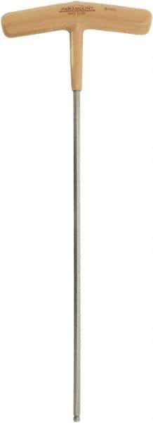 Paramount - 4mm Hex, T-Handle Cushion Grip, Ball End Hex Key - 8-45/64" OAL, Protanium High Torque Steel, Metric System of Measurement - Eagle Tool & Supply