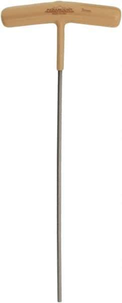 Paramount - 3mm Hex, T-Handle Cushion Grip, Hex Key - 7-45/64" OAL, Protanium High Torque Steel, Metric System of Measurement - Eagle Tool & Supply