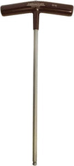 Paramount - 5/16" Hex, T-Handle Cushion Grip, Ball End Hex Key - 11-13/32" OAL, Protanium High Torque Steel, Inch System of Measurement - Eagle Tool & Supply
