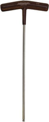 Paramount - 7/32" Hex, T-Handle Cushion Grip, Ball End Hex Key - 10-19/64" OAL, Protanium High Torque Steel, Inch System of Measurement - Eagle Tool & Supply
