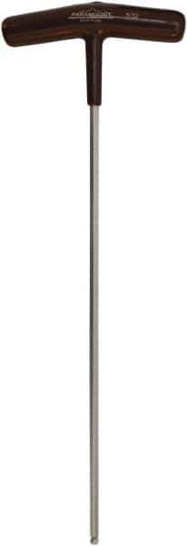 Paramount - 5/32" Hex, T-Handle Cushion Grip, Ball End Hex Key - 9-7/64" OAL, Protanium High Torque Steel, Inch System of Measurement - Eagle Tool & Supply
