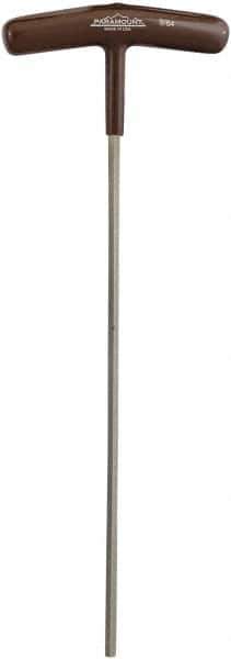 Paramount - 9/64" Hex, T-Handle Cushion Grip, Hex Key - 8-19/64" OAL, Protanium High Torque Steel, Inch System of Measurement - Eagle Tool & Supply