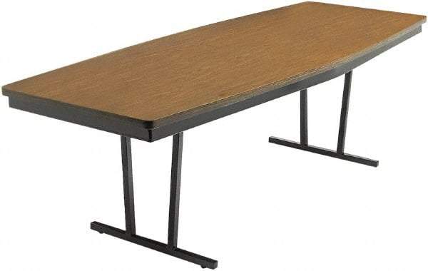 Barricks - 36" Long x 96" Wide x 30" High, Folding Table - Walnut & Black - Eagle Tool & Supply