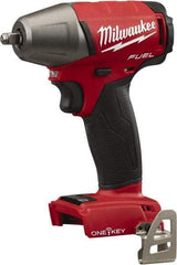 Milwaukee Tool - 3/8" Drive 18 Volt Pistol Grip Cordless Impact Wrench & Ratchet - 2,500 RPM, 0 to 3,200 BPM, 210 Ft/Lb Torque, Lithium-Ion Batteries Not Included - Eagle Tool & Supply