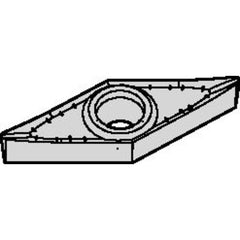VCGT 160412 Single-sided|T HWK15, 3/64″ Corner Radius, 3/16″ Thick, 3/8″ Inscribed Circle, Uncoated, Turning Indexable Insert - Eagle Tool & Supply