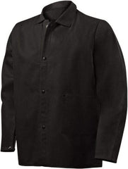 Steiner - Size 2XL Flame Resistant/Retardant Jacket - Black, Cotton & Nylon, Snaps Closure, 56 to 58" Chest - Eagle Tool & Supply