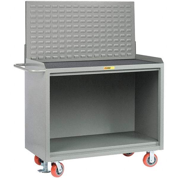 Little Giant - 3,600 Lb Capacity Mobile Service Bench - 53" Wide x 24" Deep x 43" High, Steel, Gray - Eagle Tool & Supply