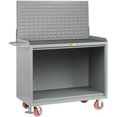 Little Giant - 3,600 Lb Capacity Mobile Service Bench - 53" Wide x 24" Deep x 43" High, Steel, Gray - Eagle Tool & Supply