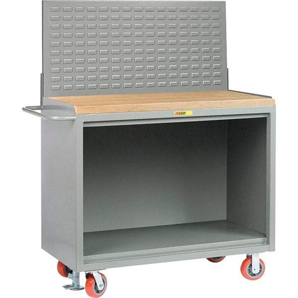 Little Giant - 3,600 Lb Capacity Mobile Service Bench - 41" Wide x 24" Deep x 43" High, Steel, Gray - Eagle Tool & Supply