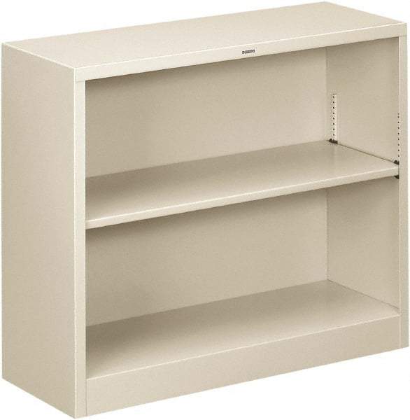 Hon - 2 Shelf, 29" High x 34-1/2" Wide Bookcase - 11-1/2" Deep, Steel, Light Gray - Eagle Tool & Supply