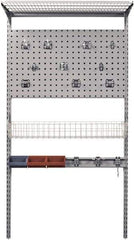 Triton - 33" Long Gray Pegboard Wall Mounted Storage - For Use with LocBoards, LocHook Assts, Wire Shelves, Wire Baskets, Hanging Bins & Mounting Hardware - Eagle Tool & Supply