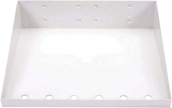 Triton - 12" Long White Pegboard Shelf - For Use with Garment Hangers - Eagle Tool & Supply