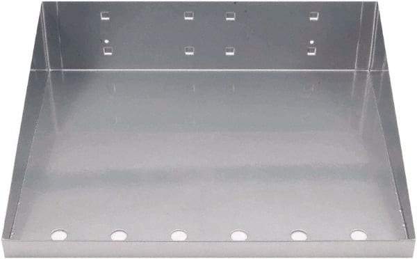 Triton - 12" Long Silver Pegboard Shelf - For Use with Garment Hangers - Eagle Tool & Supply